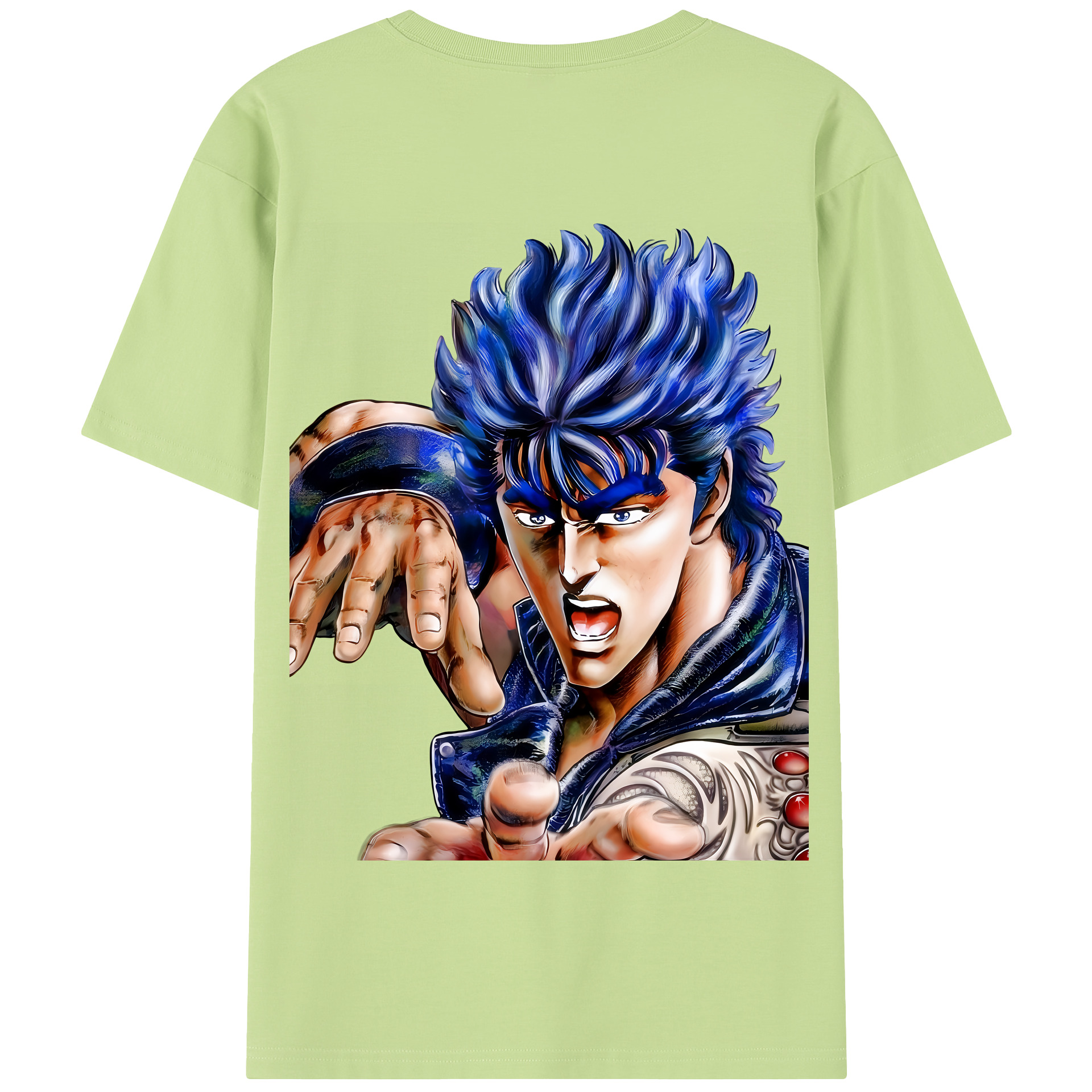 （画像用） 北斗の拳 Fist of the North Star 綿100％半袖Tシャツ（背面プリント）